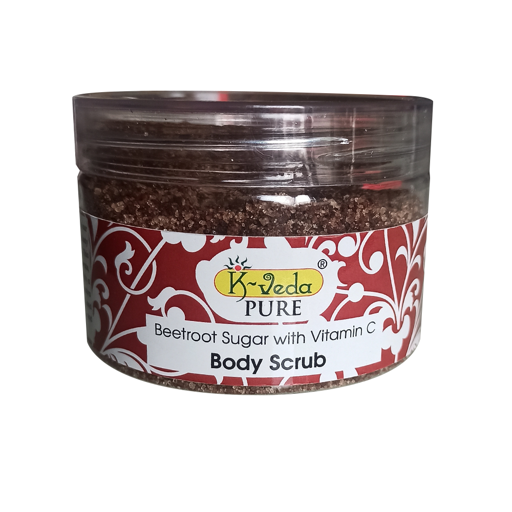 K-VEDA PURE BODY SCRUB BEETROOT SUGAR VITAMIN C 150gm