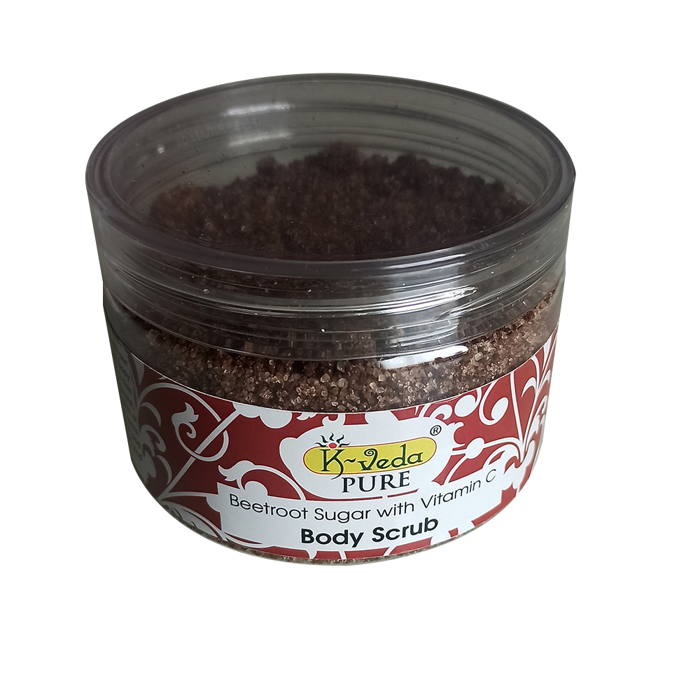 K-VEDA PURE BODY SCRUB BEETROOT SUGAR VITAMIN C 150gm