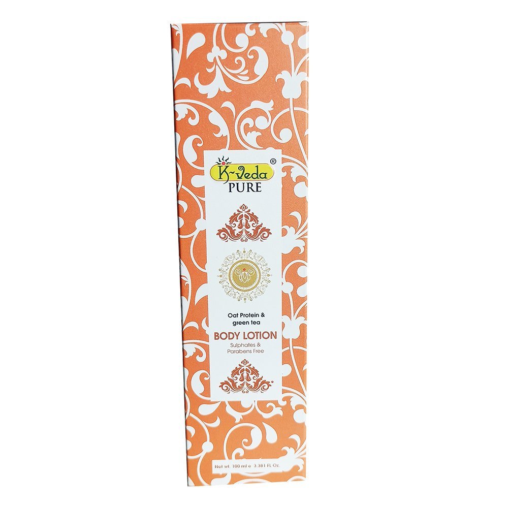 K‑VEDA Pure Oat & Green Tea Body Lotion 100 ml – Moisturising lotion with oat protein &amp; green tea for hydration &amp; antioxidant care