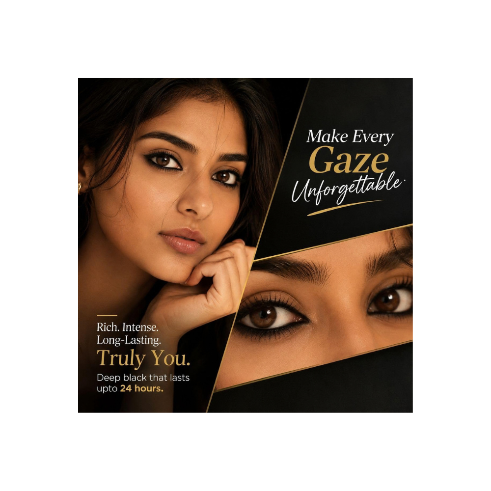 Mumtaz Herbal Kohl Liner Classic – Ayurvedic Eye Kohl Pencil for Bold Eye Definition, Deep Black Finish