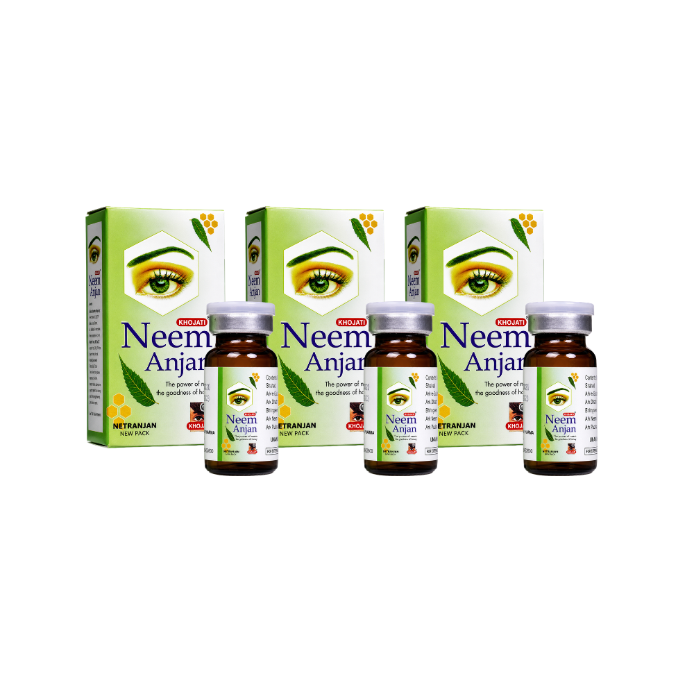 Neem Anjan 7ml Pack of 3 – Ayurvedic Eye Drop With Neem ,Camphor For Eye Cooling & Cleansing