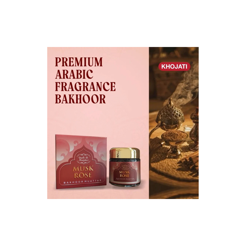 K‑VEDA Bakhoor Musk Rose 40 gm – Bakhoor With Musk & Rose Blend For Calming Ambience
