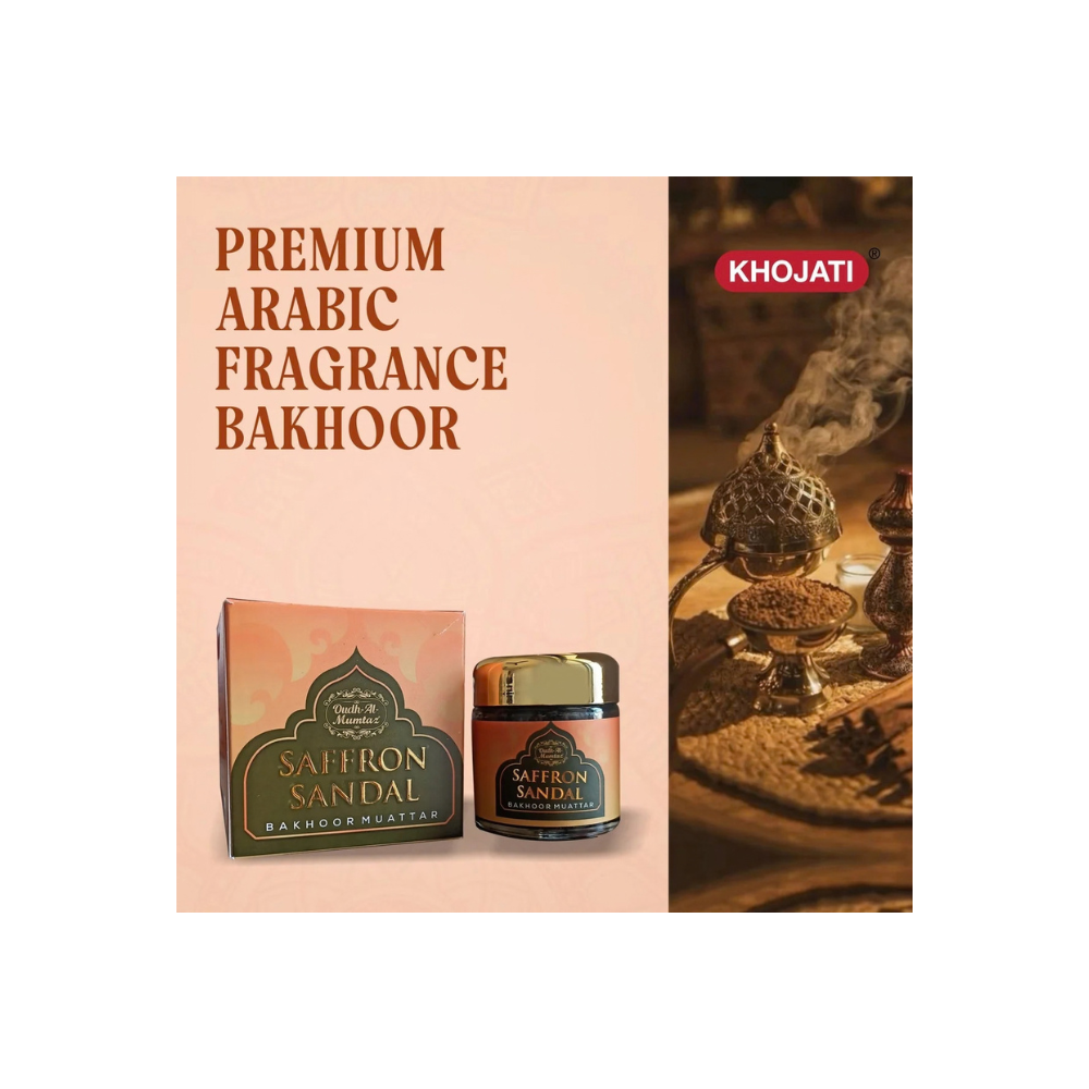 K‑VEDA Bakhoor Saffron Sandal 40gm – Bakhoor With Saffron & Sandalwood Blend For Calming & Clarity