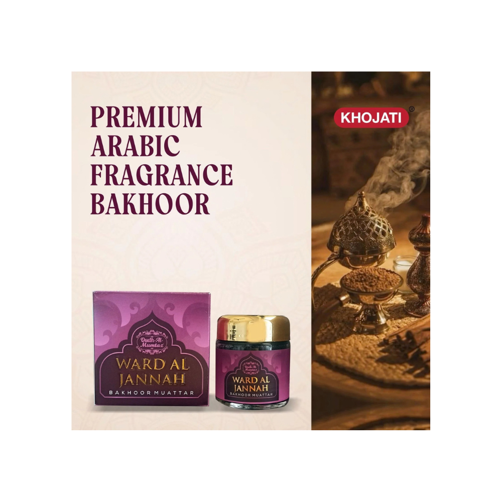 K‑VEDA Bakhoor Ward Al Jannah 40 gm– Incense Blend With Rose & Natural Resins For Purifying Atmosphere