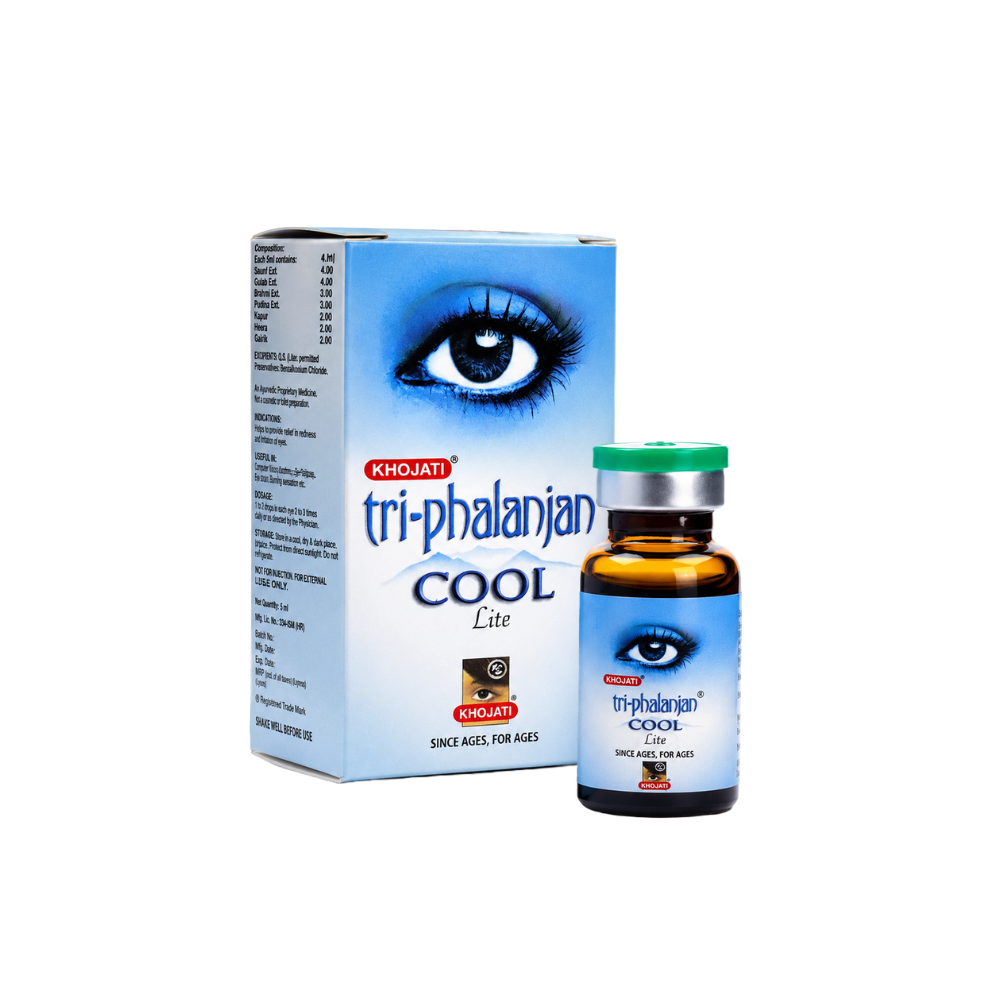 Tri-Phalanjan Cool 10ml – Ayurvedic Eye Drop With Triphala & Mint For Soothing Vision Support