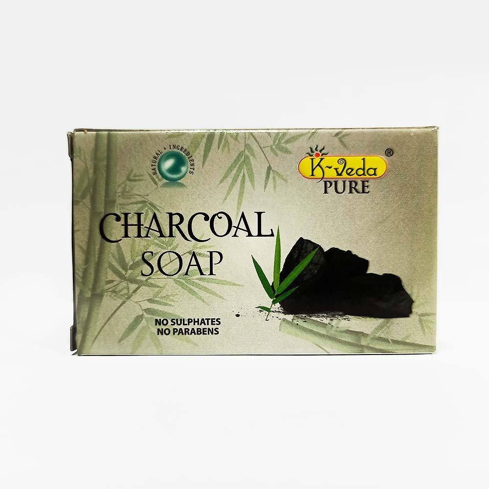 K?VEDA PURE CHARCOAL SOAP 100?gm – Ayurvedic Soap With Activated Charcoal & Tea Tree Oil For Deep Cleansing