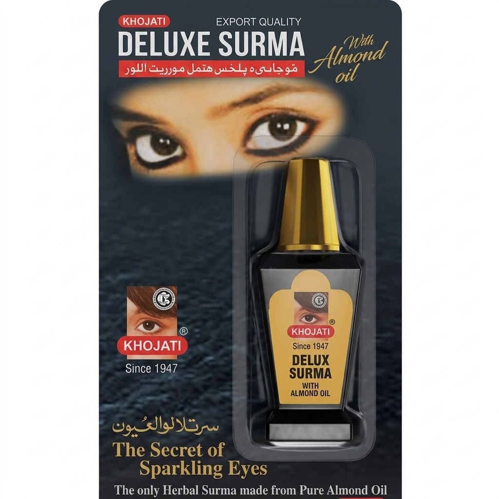 KHOJATI Delux Surma With Almond Oil 0.5 gm – Natural Surma With Almond Oil for Eye Cooling & Nourishment