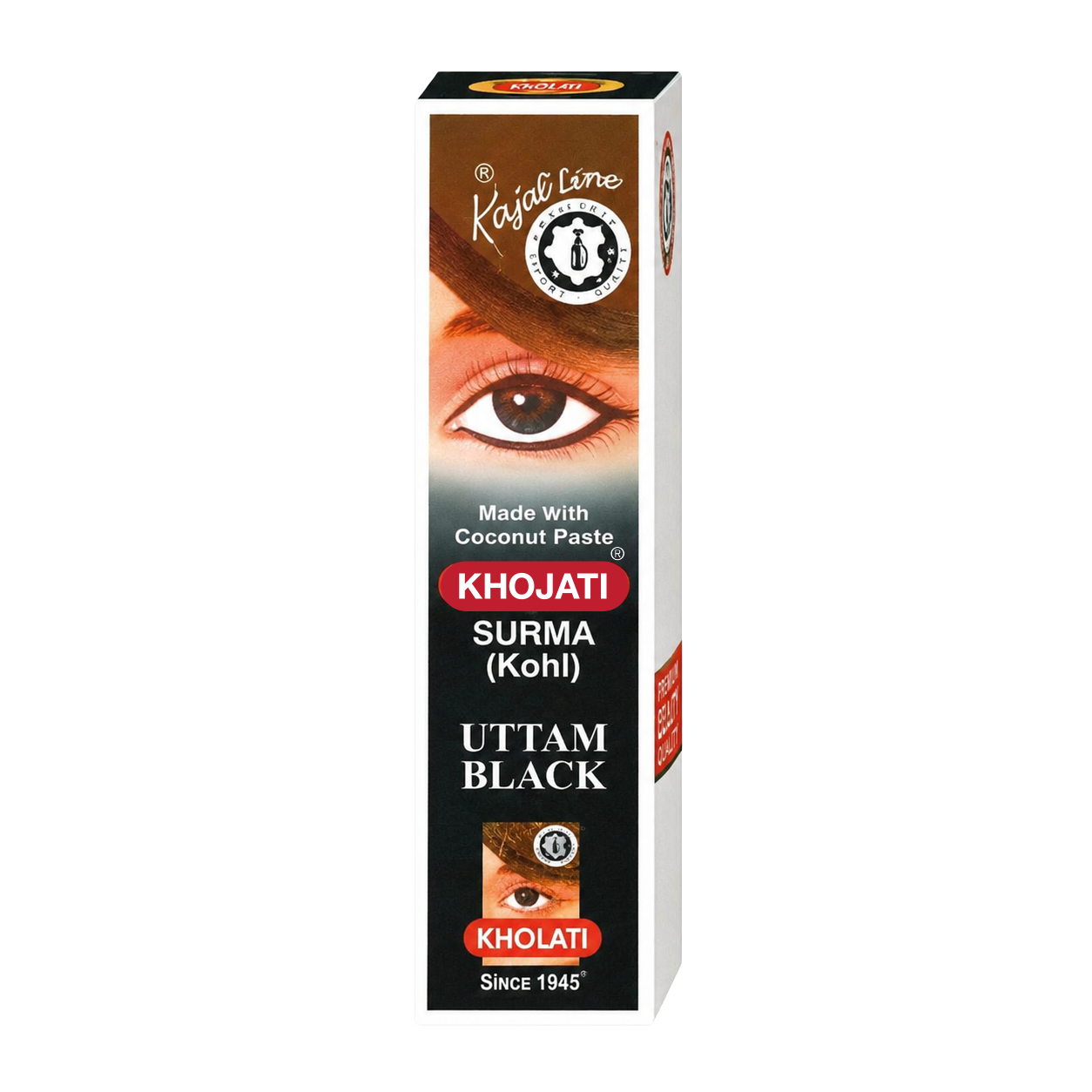KHOJATI Surma Uttam Black 1.25 gm – Natural Surma With Traditional Black Formulation for Eye Cooling & Clarity