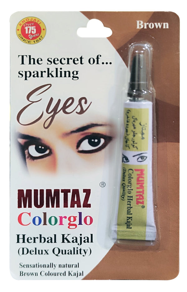 MUMTAZ COLORGLO HERBAL KAJAL BROWN – Ayurvedic kajal with cow ghee & herbs for long‑lasting eye definition