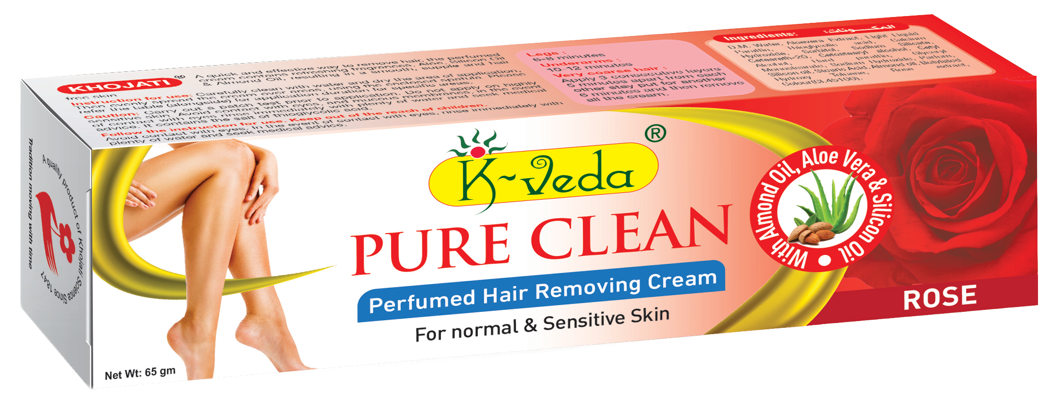 K-Veda Pure Clean Hair Removal Cream – Rose
