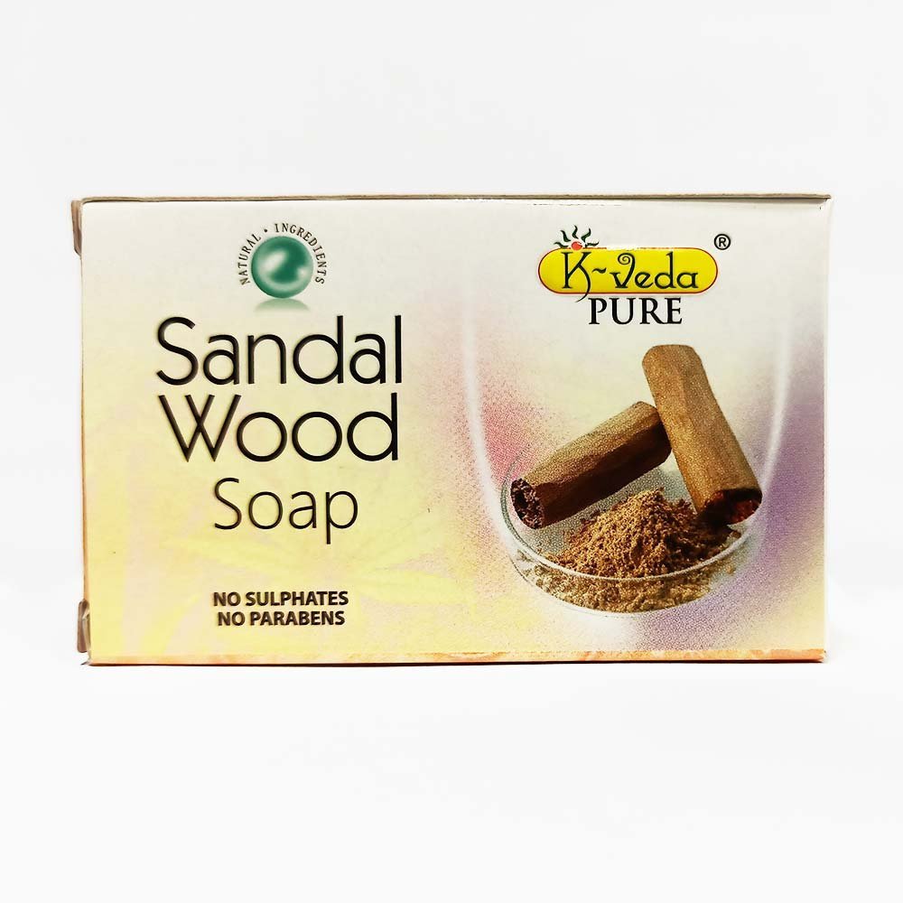 K?VEDA PURE SANDAL WOOD SOAP 100?gm – Ayurvedic Soap With Sandalwood Oil For Radiant & Balanced Skin