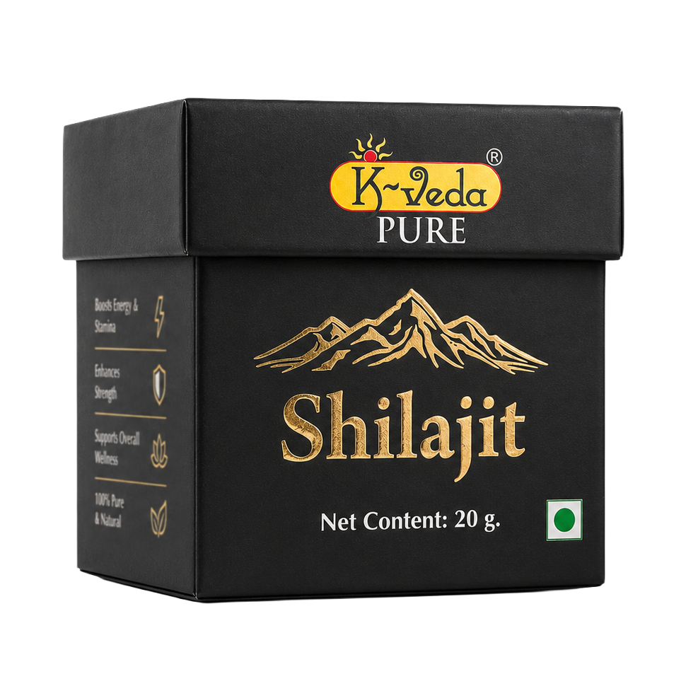 K-VEDA Pure Shilajit | 100% Purified Himalayan Shilajit Extract | Natural Energy & Vitality Support | 20g