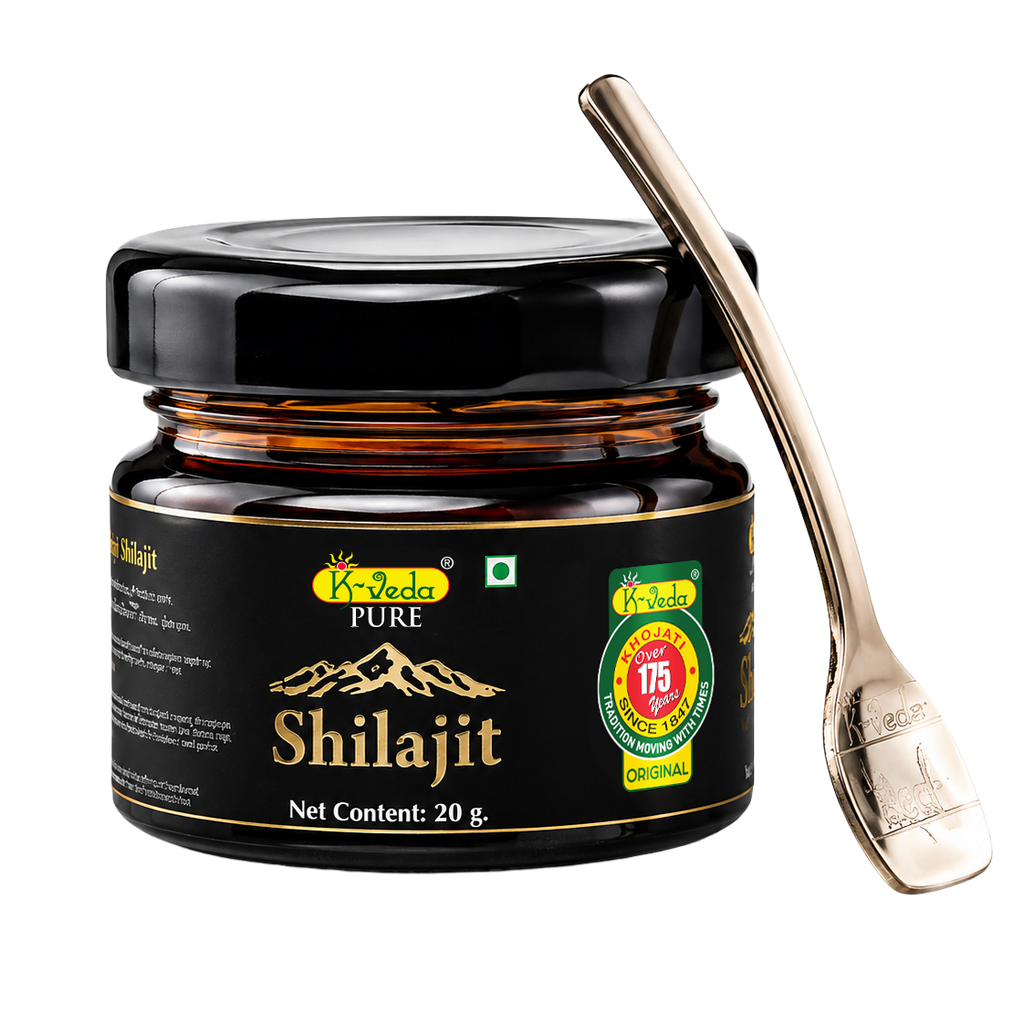 K-VEDA Pure Shilajit | 100% Purified Himalayan Shilajit Extract | Natural Energy & Vitality Support | 20g