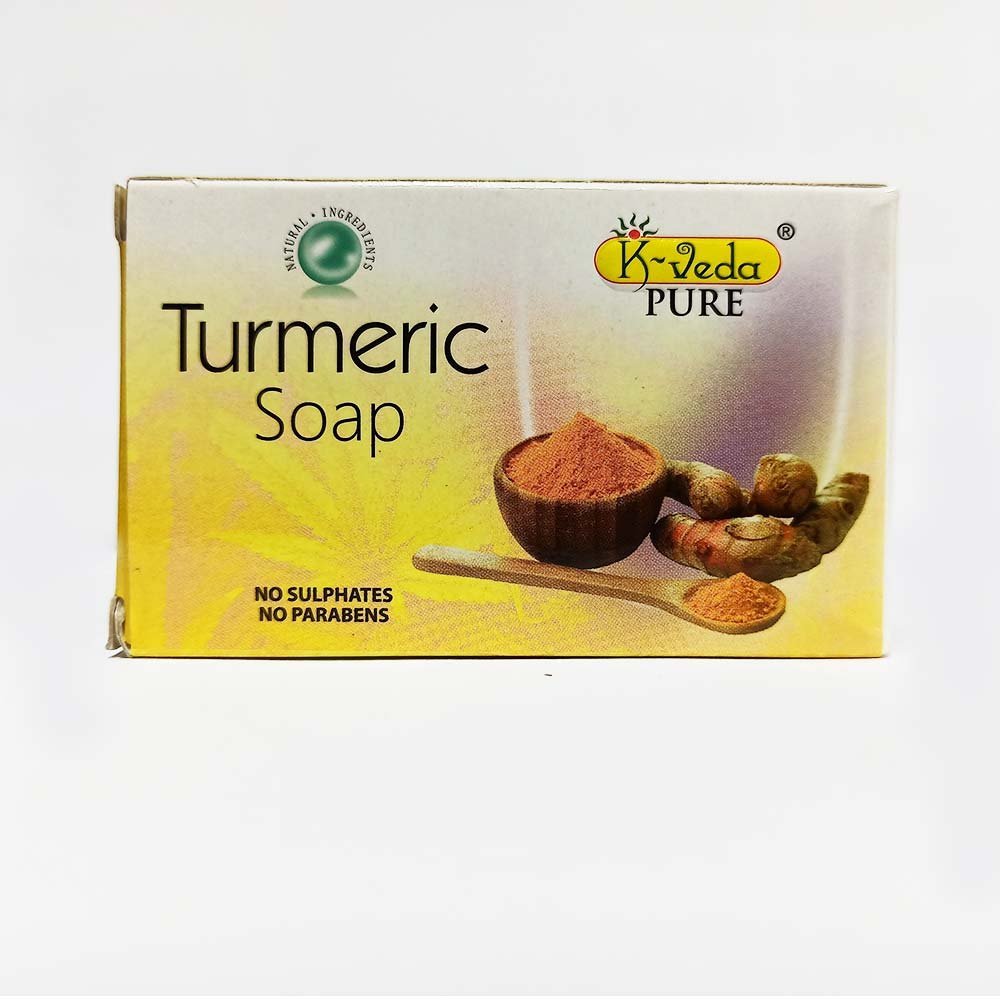 K?VEDA PURE TURMERIC SOAP 100?gm – Ayurvedic Soap With Turmeric & Natural Oils For Brightened & Balanced Skin