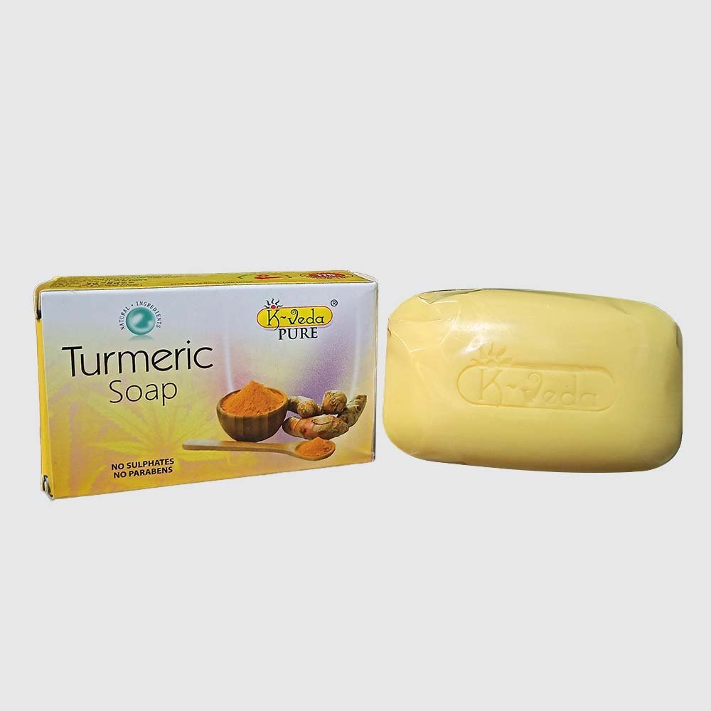 K?VEDA PURE TURMERIC SOAP 100?gm – Ayurvedic Soap With Turmeric & Natural Oils For Brightened & Balanced Skin