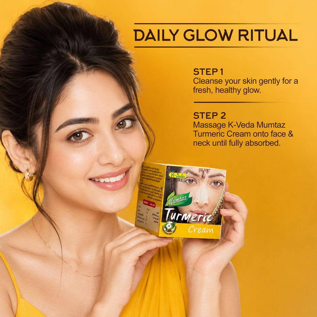 K-VEDA PURE MUMTAZ TURMERIC CREAM 40 gm – Ayurvedic Beauty Cream With Turmeric For Clear, Radiant Skin