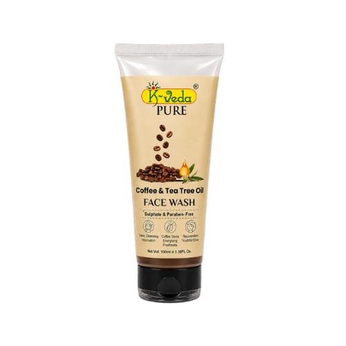 K‑VEDA Pure Coffee & Tea Tree Oil Face Wash 100 ml – With Coffee & Tea Tree For Deep Cleansing