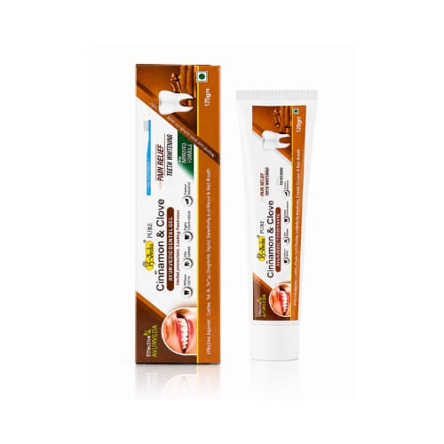 K-VEDA Cinnamon & Clove Ayurvedic Dental Gel Toothpaste for Fresh Breath & Strong Teeth | Herbal Oral Care 125gm