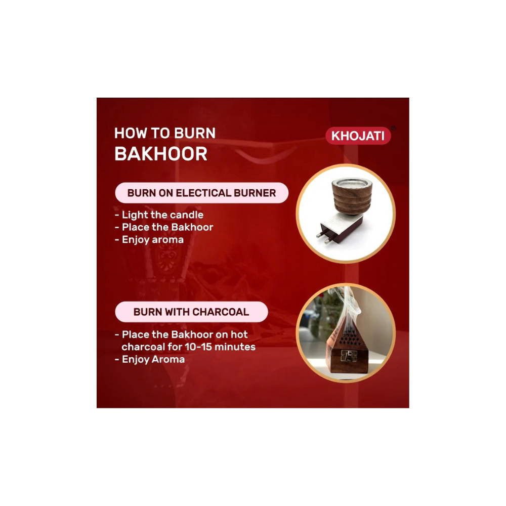 K-VEDA Bakhoor Oudh Roohani 40gm – Bakhoor with Herbal Extracts for Luxurious Aroma, Long Lasting Fragrance & Relaxation