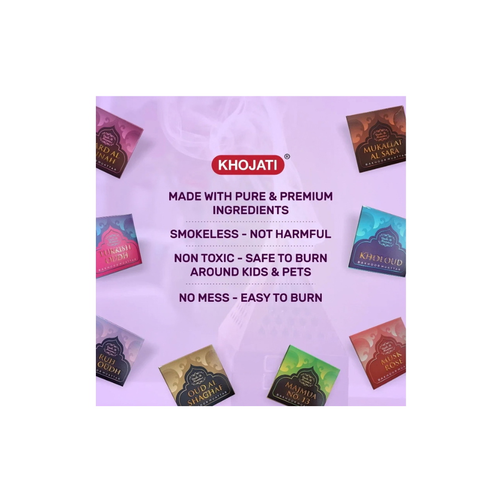 K‑VEDA Bakhoor Ward Al Jannah 40 gm– Incense Blend With Rose & Natural Resins For Purifying Atmosphere