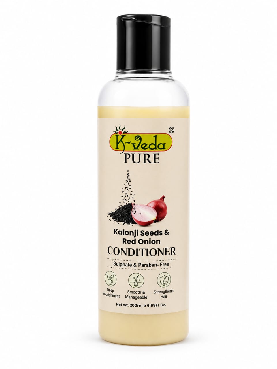 K‑VEDA Kalonji & Red Onion Hair Conditioner 100 ml – Conditioner with black seed & red onion for strengthened, frizz‑controlled hair