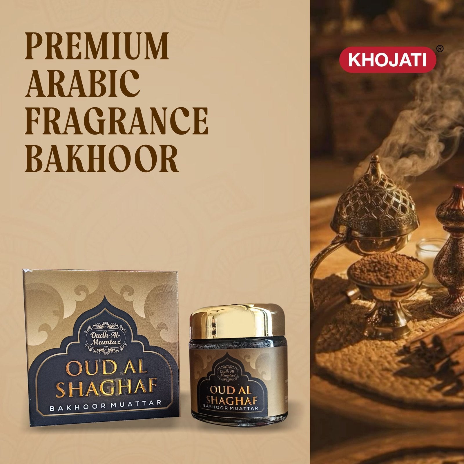K‑VEDA Bakhoor Oud Al Shagaf 40gm – Bakhoor With Oud & Resin Blend For Grounding & Ambience