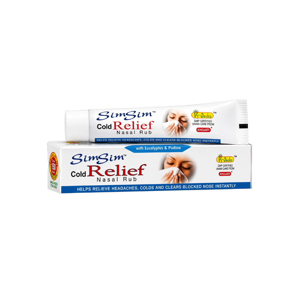 Sim Sim Cold Relief (Nasal Rub) 10gm – Ayurvedic Relief Cream For Congestion & Breathing Ease