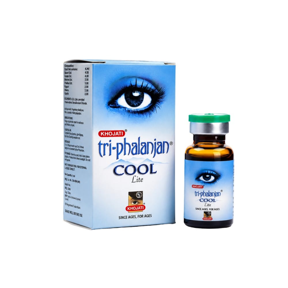 Tri-Phalanjan Cool 10ml – Ayurvedic Eye Drop With Triphala & Mint For Soothing Vision Support