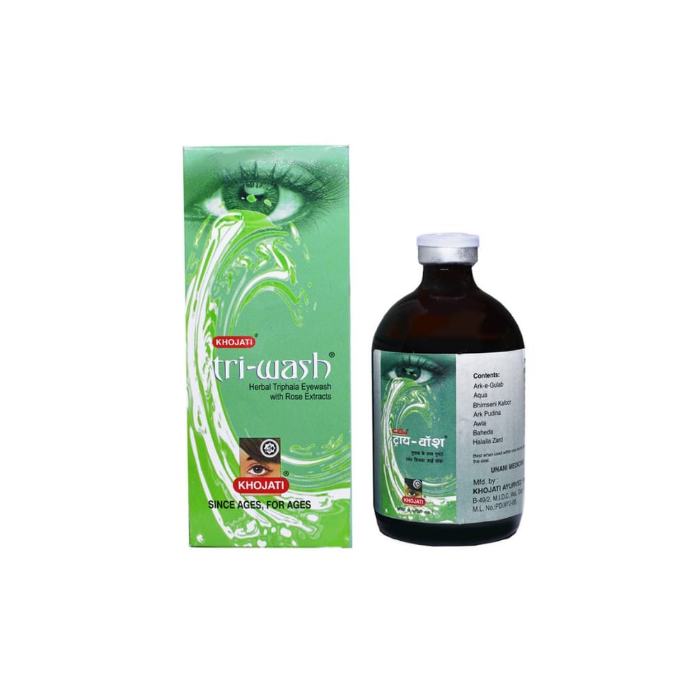 Triwash 100ml – Ayurvedic Eye Wash With Triphala & Rose Water For Refreshing Eye CleansingTRIWASH