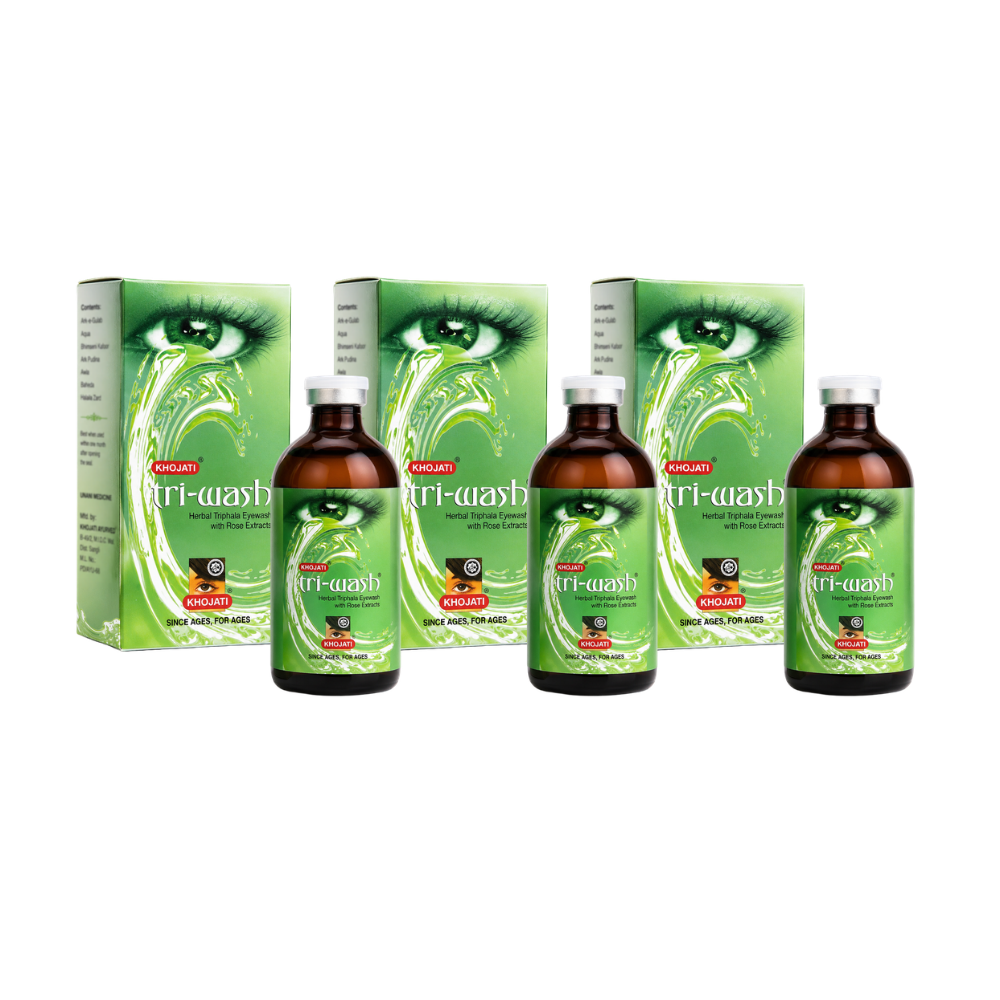 Triwash 100ml – Ayurvedic Eye Wash With Triphala & Rose Water For Refreshing Eye CleansingTRIWASH