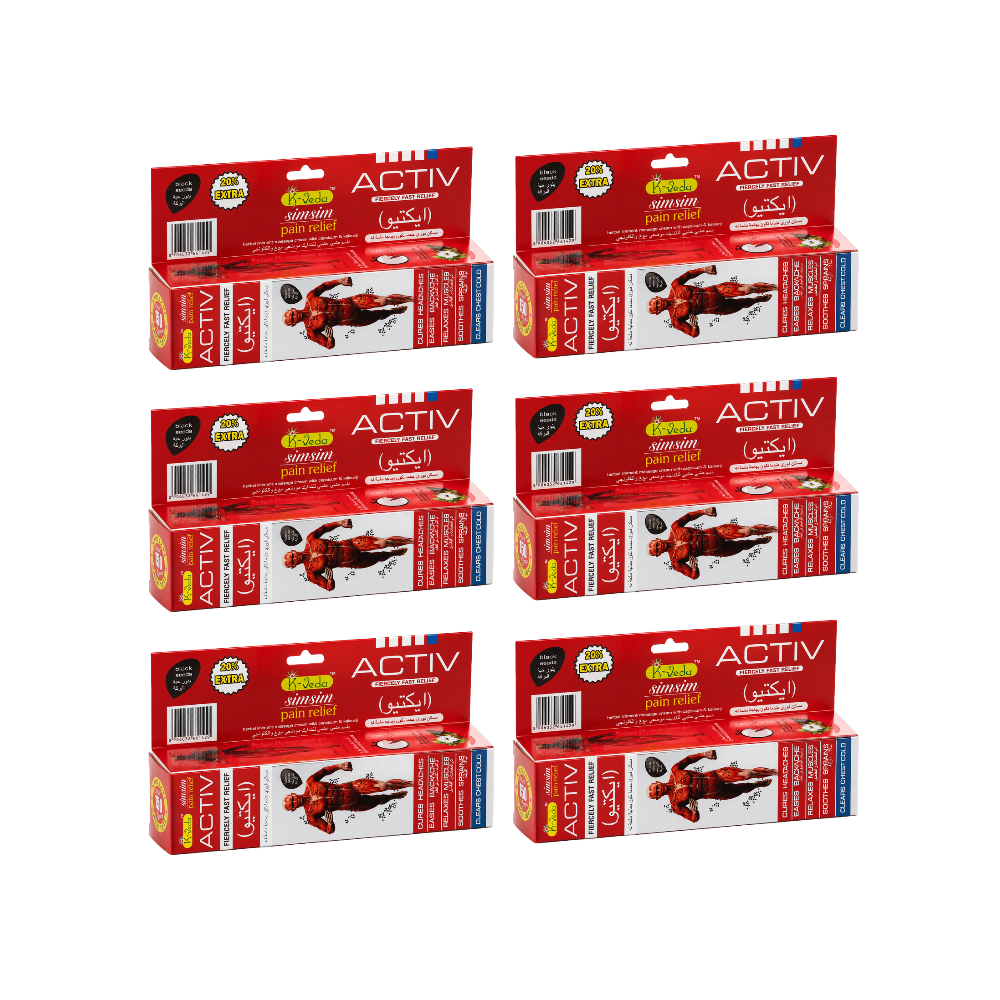 Sim Sim Pain Relief Activ 10 gm Pack of 6 – Ayurvedic Relief Cream For Rapid Muscle & Joint Comfort