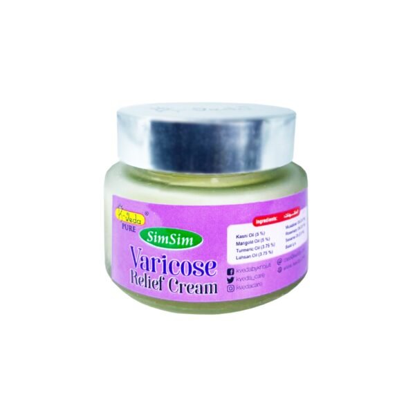 k-veda pure simsim varicose relief cream 40gm – Ayurvedic Relief Cream For Leg Discomfort and Varicose Veins - Image 2