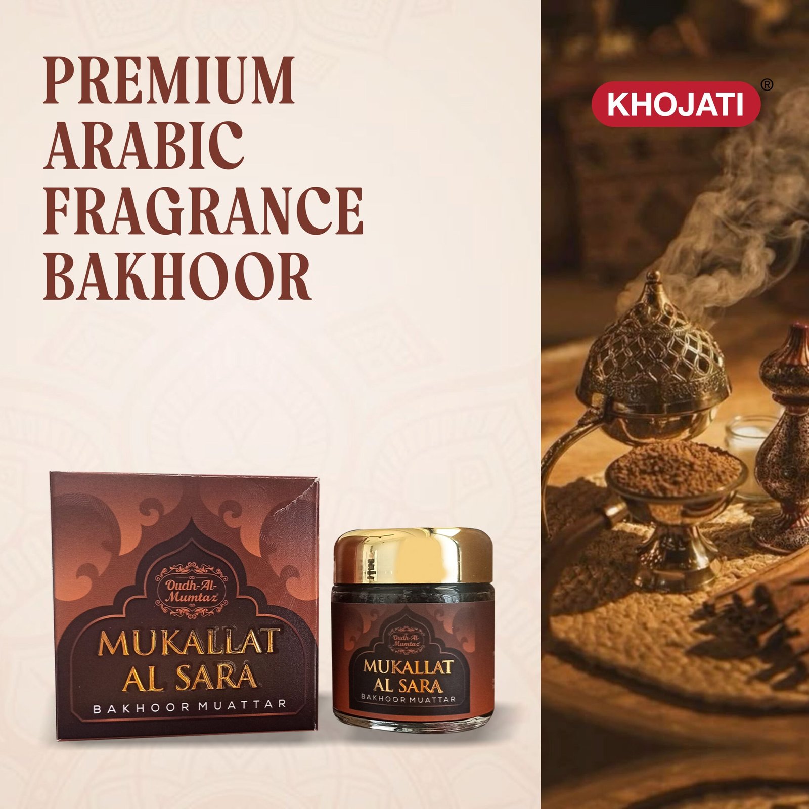 K-VEDA BAKHOOR MUKALLAT AL SARA 40gm – Bakhoor With Herbal Extracts For Luxurious Aroma & Relaxation - Image 3