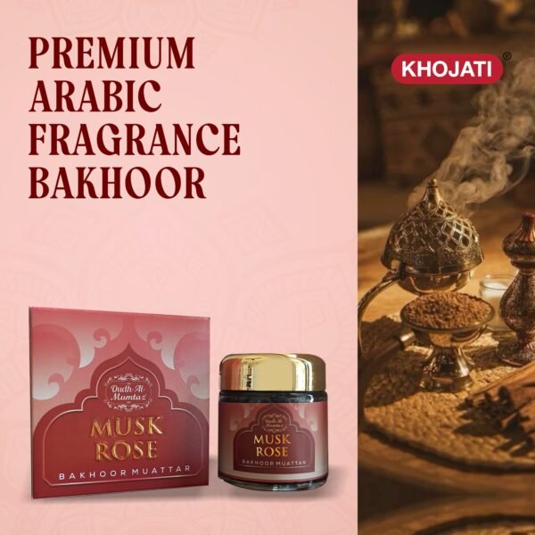 K‑VEDA BAKHOOR MUSK ROSE 40 gm – Bakhoor With Musk & Rose Blend For Calming Ambience - Image 3