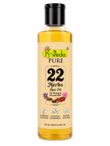 K-Veda Pure 99 Herbs Hair Oil | Ayurvedic Hair Growth Oil for Hair Fall Control, Strong Roots & Healthy Scalp | Natural Herbal Hair Care | 200ml