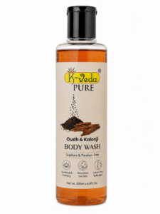 K‑VEDA OUDH & KALONJI BODY WASH 100 ml – Aromatic cleanser with agarwood & black seed for calming and nourishment