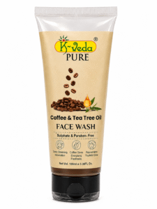 K‑VEDA PURE COFFEE & TEA TREE OIL FACE WASH 100 ml – With Coffee & Tea Tree For Deep Cleansing