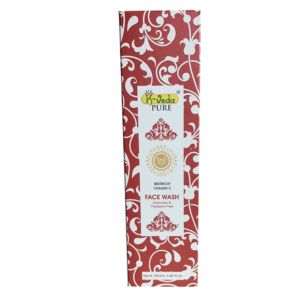 K-VEDA PURE BEETROOT VITAMIN C FACE WASH 100ml